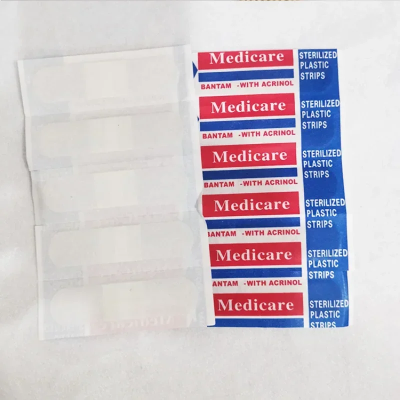 

50pcs/set Bandage Emergency First Aid Bandage Plaster Non-woven Fabric Waterproof Breathable Sterile Wound Paste Medic Band Aid