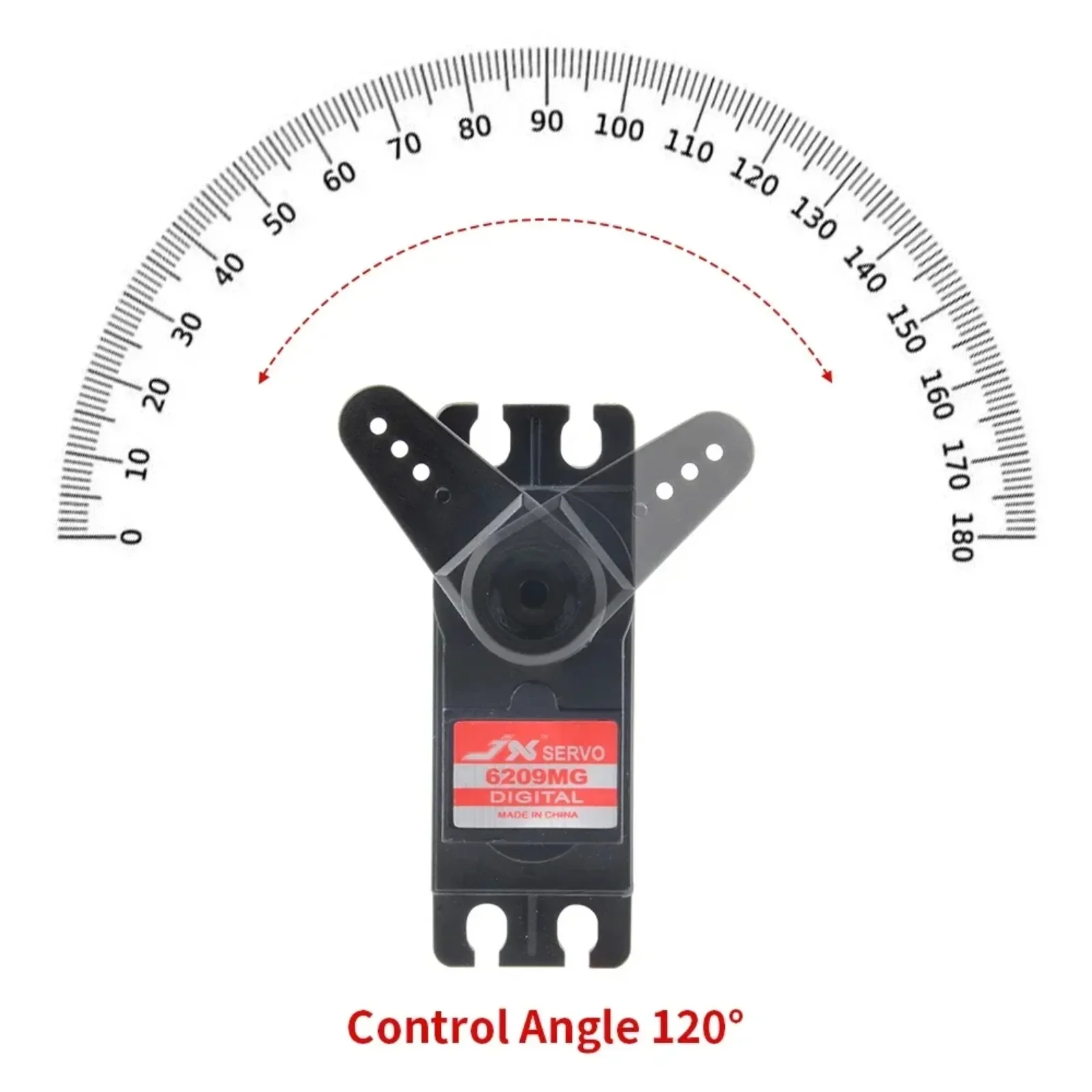 JX Servo PDI-6209MG Servo Digital 9KG Torque Metal Gear 0.13s Respuesta CNC Carcasa de Aluminio para 1/10 RC Coche Avión