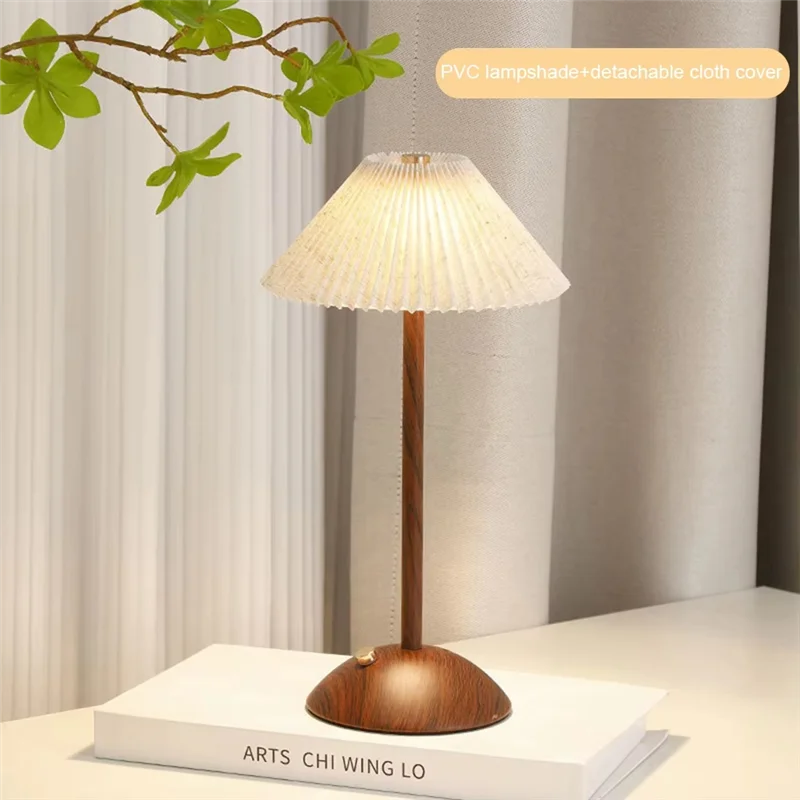 

Well Made-Bedside Sleeping Light 3 Color Dimmable Nightstand Light Rechargeable Decorative Table Light With Base Bedroom Living