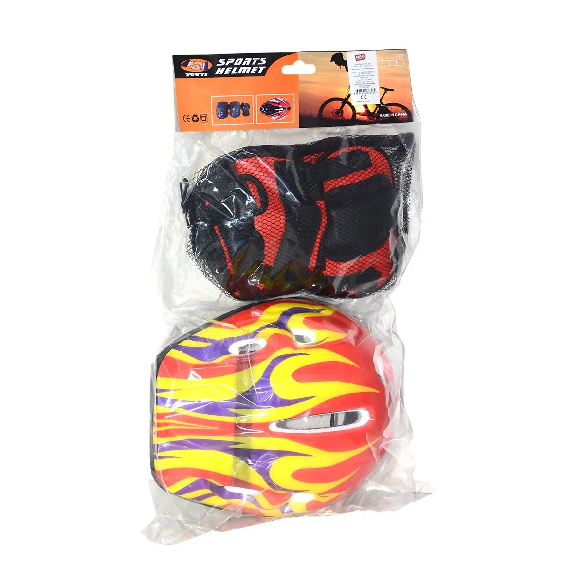 2001 helmet and knee pad protection set