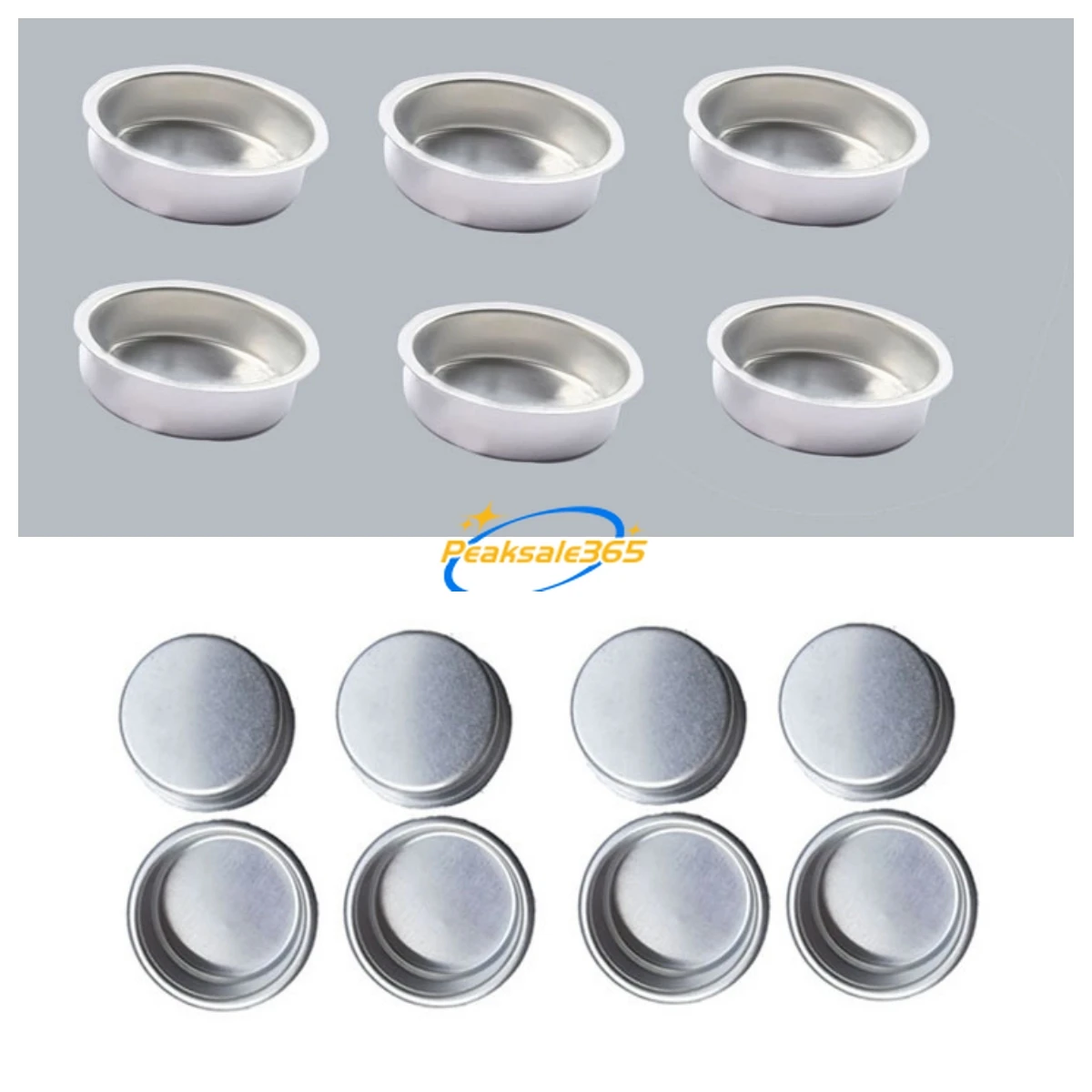 20pcs/set Candle Holder Metal Empty Cups Mini Silver Candlestick Alloy Plate DIY Tea Light Aromatherapy Home Decor SPA/Bar/Club