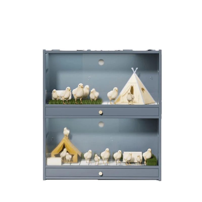 

Rutin chicken drawer feeding box sliding door transparent insulation feeding box bird and supplies bird cage