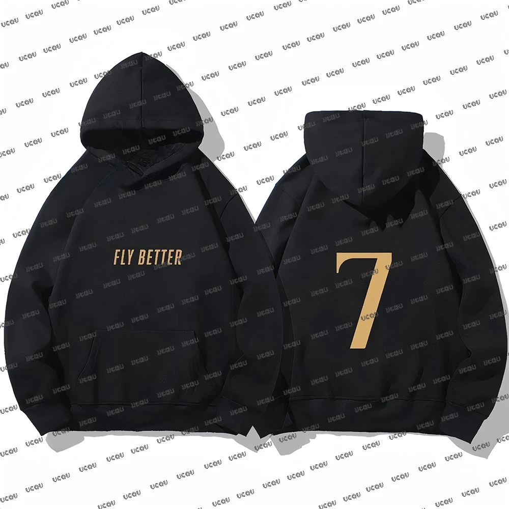 

Autumn Winter New Men's Hoodies Fans Special Edition Champion Street Hoodie Motorcycle Hoody No 7 Pattern Warm Sweatshirts Tops
