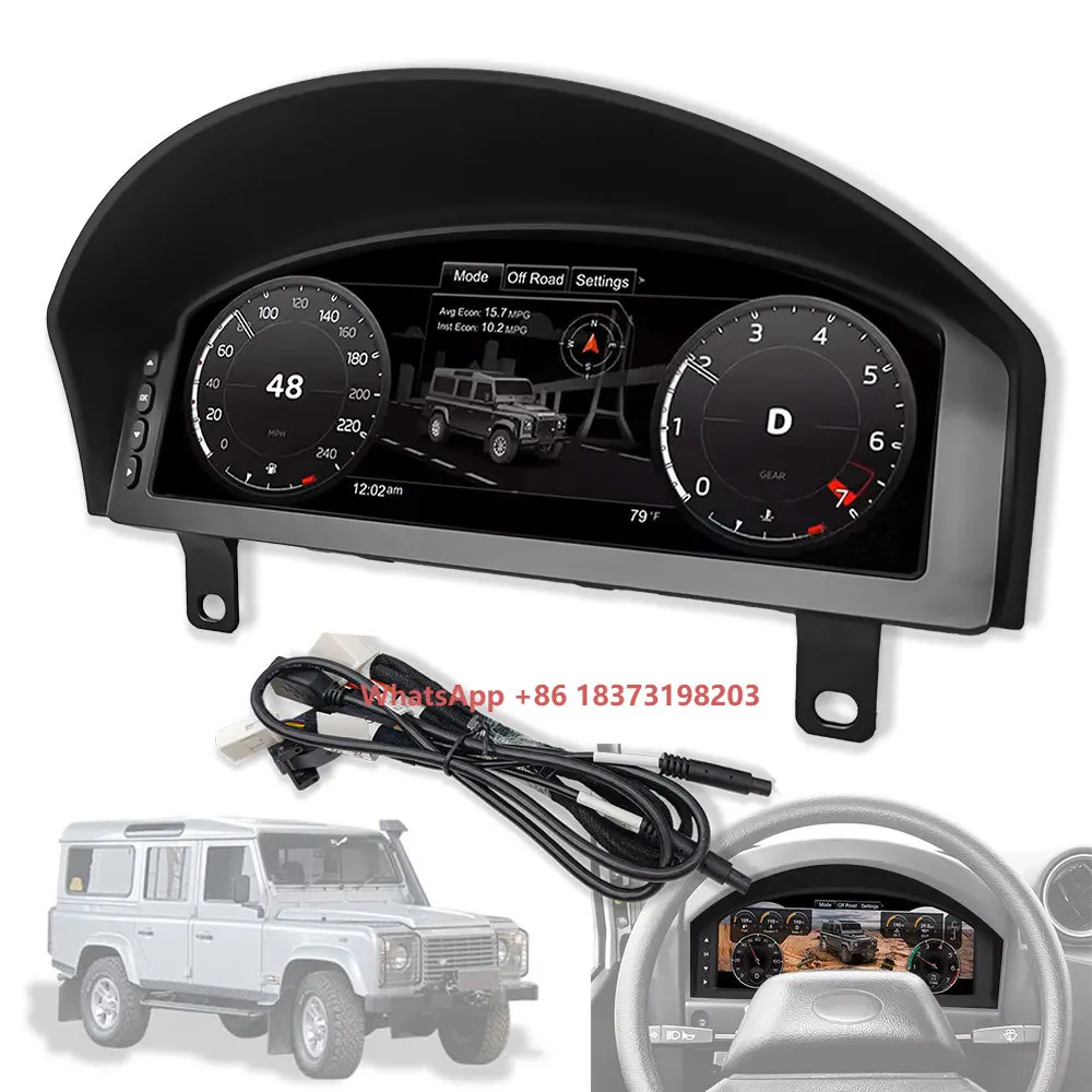 

12.3'' LCD Dashboard Virtual Cockpit Instrument Speedometer Car Digital Cluster for Defender 2012 2016