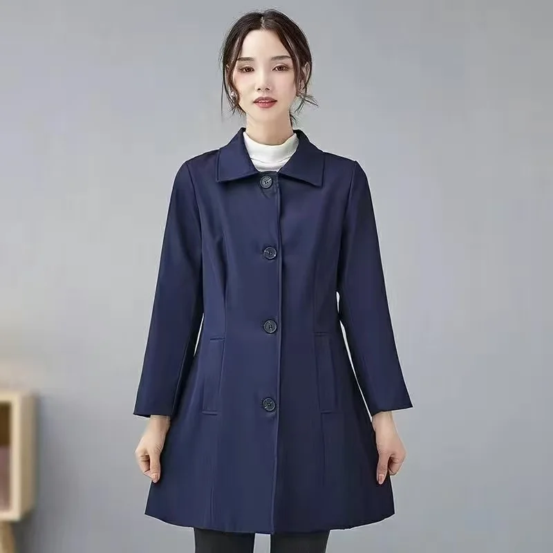 

Женская ветровка, куртка средней длины, весна-осень 2021, новое пальто, тонкая верхняя одежда на ветровой подкладке, темпераментное женское пальто, топ