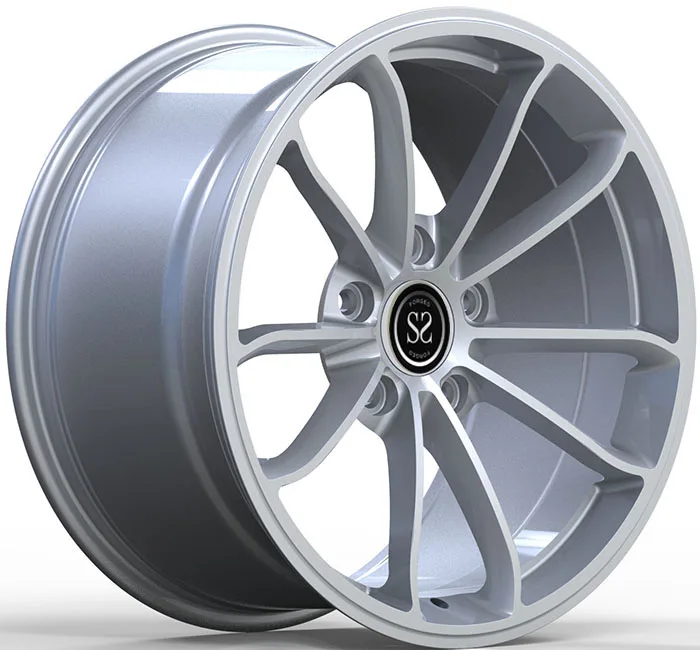 Bright Silver Custom Rims 1-Piece 20x8.5 And 21x10.5 For Porsche 991