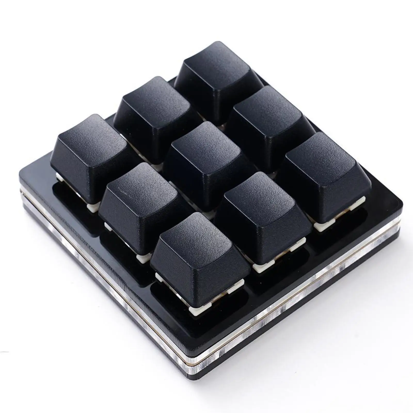 USB Backlit Mechanical Keyboard Black 9 Keys Custom Programming Macro Gaming Mini RGB Keypad Red Switch