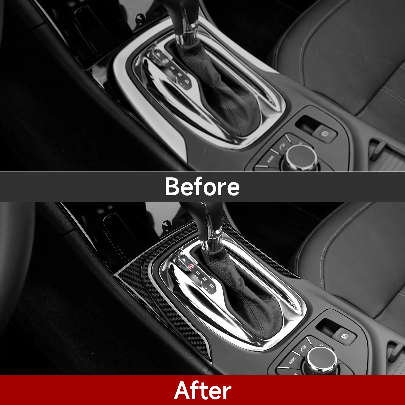 2pcs Carbon Fiber Interior Sticker Set. Car Center Console Gear Shifting Panel. For Opel Insignia A (2008-2013) Trim Accessories - view 6