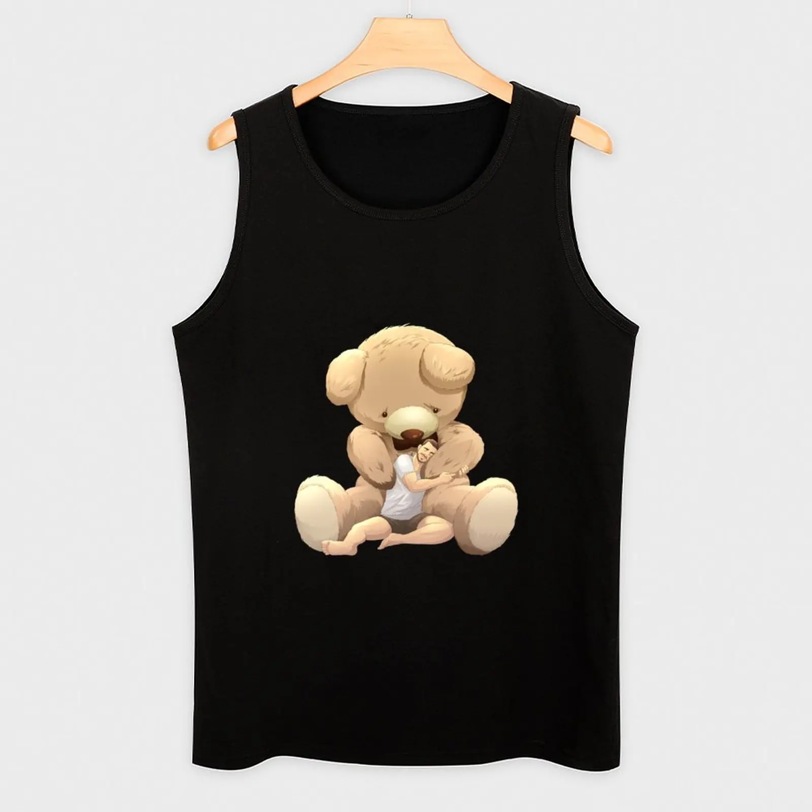 BearHUG Tank Top rompi pria, baju pakaian gym pria