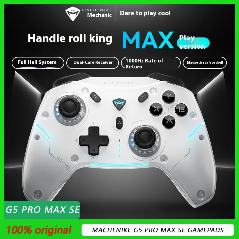 

Геймпады Machenike G5 Pro Max SE, триггеры для ПК и ТВ, с тремя режимами, поддержка Bluetooth, управление съемкой, черный миф, Wukong