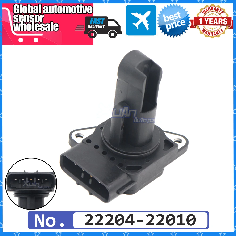 

22204-22010 ДАТЧИК МАСОВОГО ВОЗДУХА MAF для Toyota 4 Runner Avalon Camry Celica Corolla Echo Highlander Matrix MR2 Prius