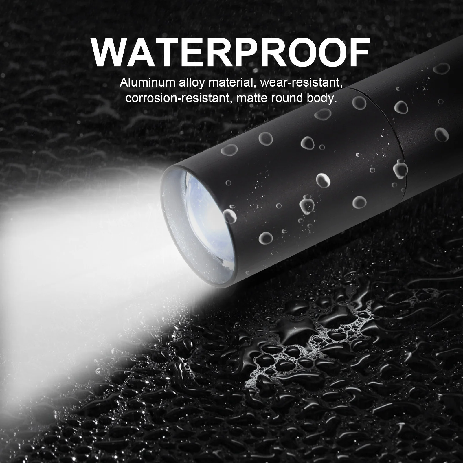 

1Set Telescopic Zoomable Mini Flashlight Portable Outdoor Emergency Rechargeable Powerful Flashlight for Hiking Camping Fishing