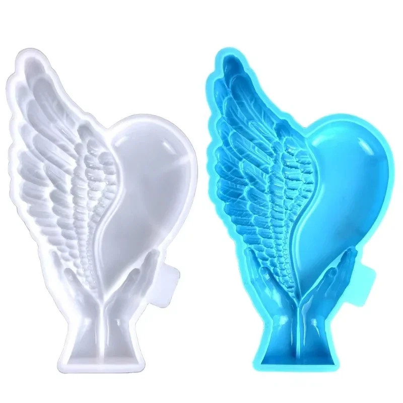 Holding Wing Heart Silicone Molds Resin Epoxy Mold DIY Decoration Mold Table Ornament Making Tool for Making Crafts