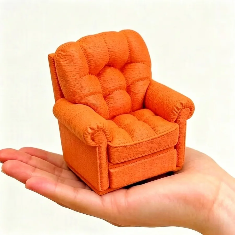1 Stück Miniatur-Sofa, realistischer Sessel für Puppenhaus, Puppenzubehör, Wohnzimmerdekoration, Diorama & Rollenspiel