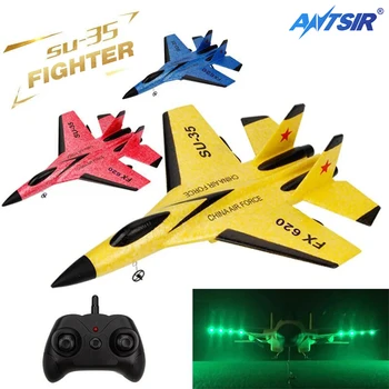 SU35 RC Airplane FX620 FX820 2.4G Remote Control Flying Model Glider Plane with LED Lights Aircraft Foam Toys for Children Gifts