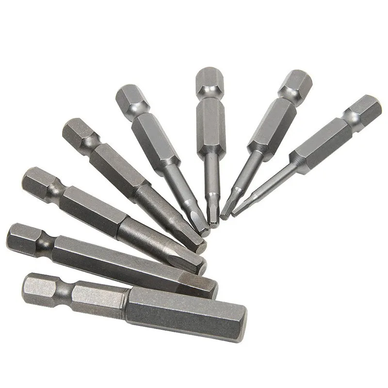 1pcs 50mm Hex Screwdriver Bits  1/4 Inch Hex Shank Magnetic Screw Drivers Set Hexagon Head Allen Wrench Drill Bits Set H1.5-H8