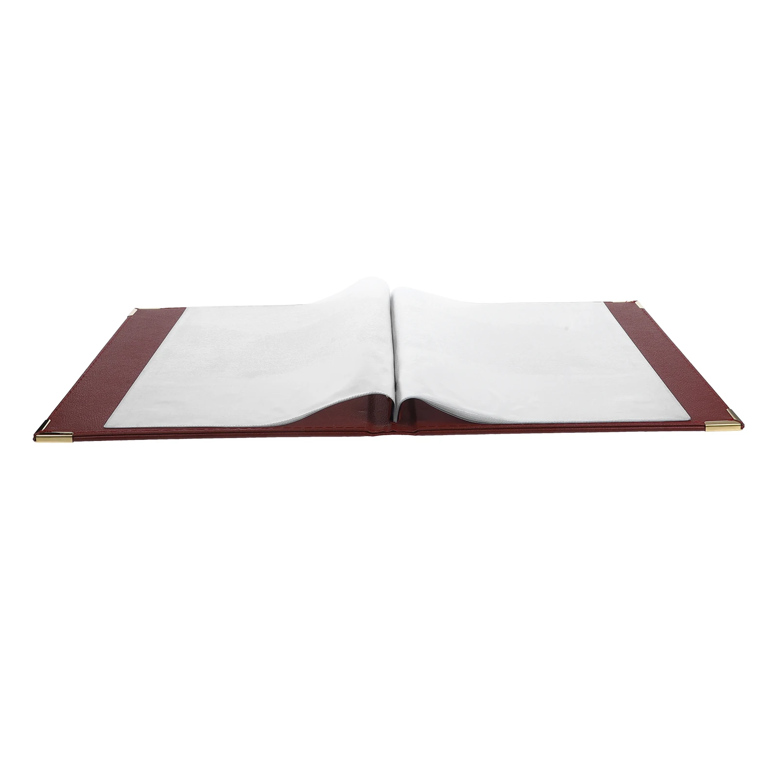 

PVC Menu Cover Case Restaurant Brown Sleeves PU Binder 7 Pages Easy Maintenance Versatile Waiter Holder Cafe Bar