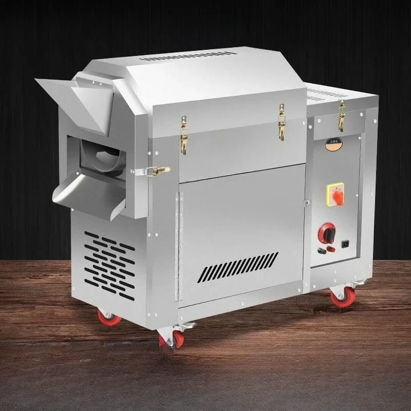 Frying machine, commercial electric heating machine for frying chestnuts and walnuts, fully automatic