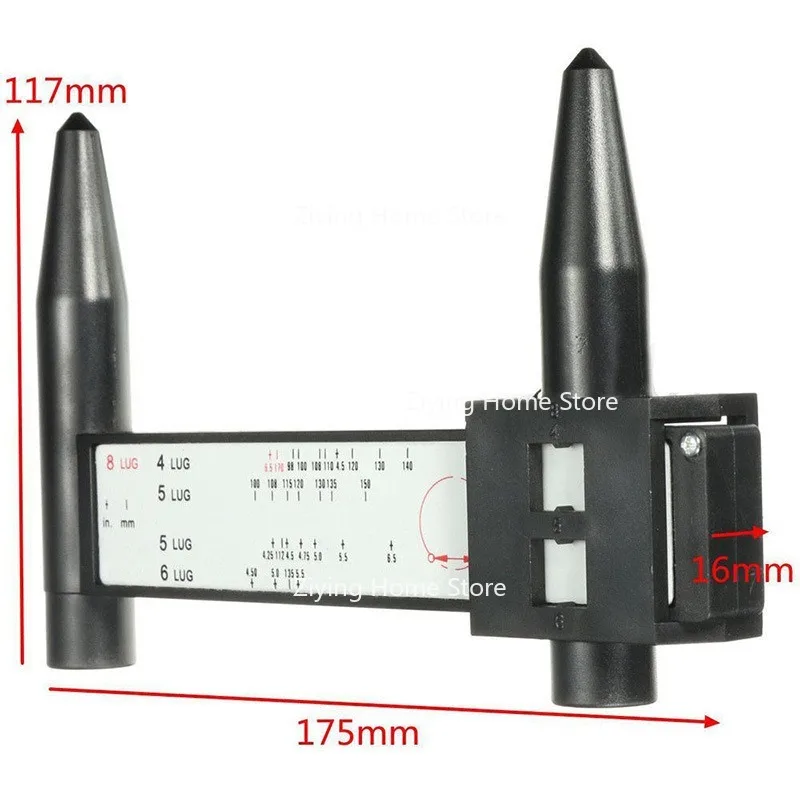 Suitable for PCD Caliper, 8LUG Wheel Hub Hole Distance Measuring Tool, Modified Hole Distance Caliper Hole Distance Measurement