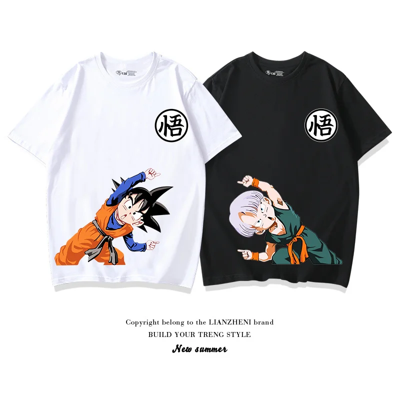 Dragon and ball T-shirt children boys short sleeve cotton Sun Wukong medium size children Girls casual-child suit Korean version