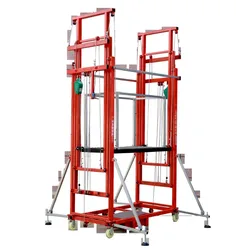 Electric folding scaffolding remote control lift home decoration mobile telescopic lifting platform