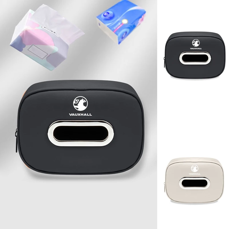 Car Tissue Box Leather Paper Towel Storage Bag Accessories For Vauxhall VXR Dokker Lodgy Logan Sandero Dust