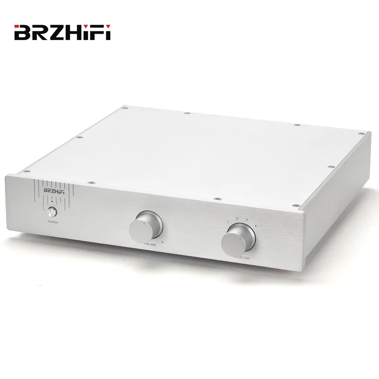 BRZHIFI JC2 High Quality Fashion Style Drawing Oxidation Silver Tube Pre amplifier home audio system