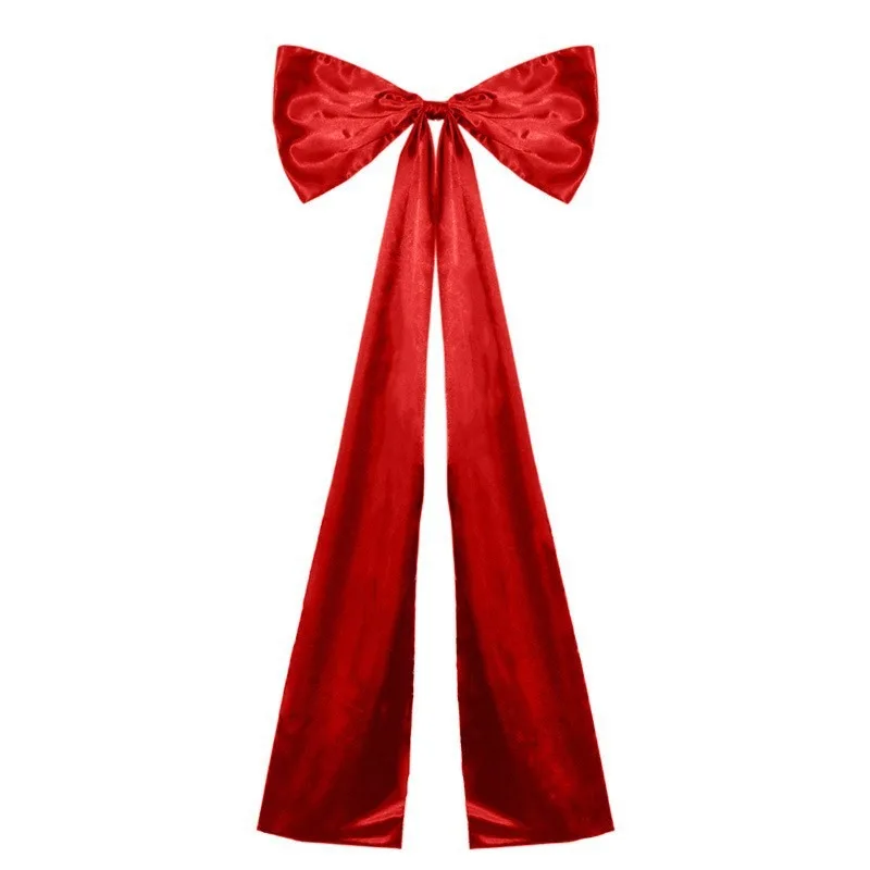 

Best Seller Large Christmas Bow Decor - Velvet Ribbon Hanging Ornament for Tree, Wedding, Party & Window Display