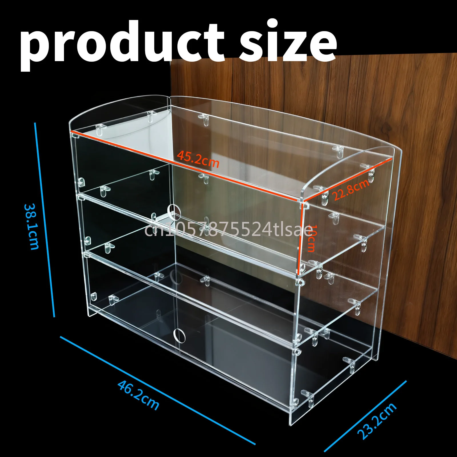 

Detachable Cake Donut Storage Cabinet 4-Layer Clear Acrylic Pastry Display Case for Home & Bakery