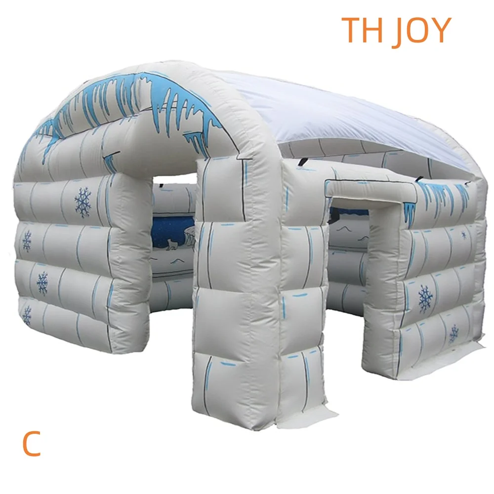 Transporte aéreo rápido 2025 novo design inflável neve iglu inflável casa de natal tenda