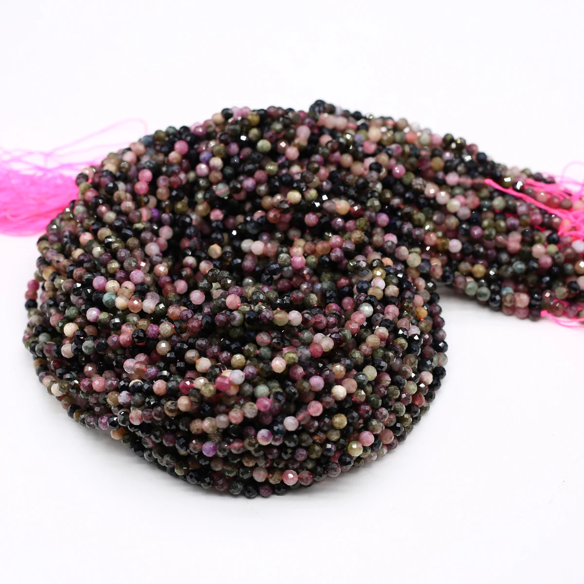 2/3/4mm Natural Stone Beads Faceted Tourmaline Spacer Bead for Jewelry Making Diy Women Bracelet Necklace Accessories image 4