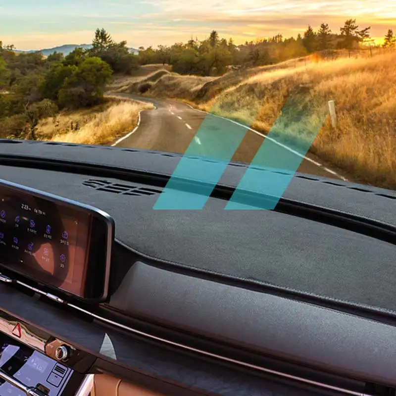 TETRICAR غطاء لوحة القيادة غير القابل للانزلاق جميع لوحة قيادة السيارة من جلد الغزال ملحقات السيارة ضبط GRANDEUR AVANTE SONATA TUCSON SANTAFE PALISADE GV70 GV80 G80 IONIQ SPORTAGE SORENTO CARNIVAL SELTOS K3 K5 K8 EV6 EV9 ALL N