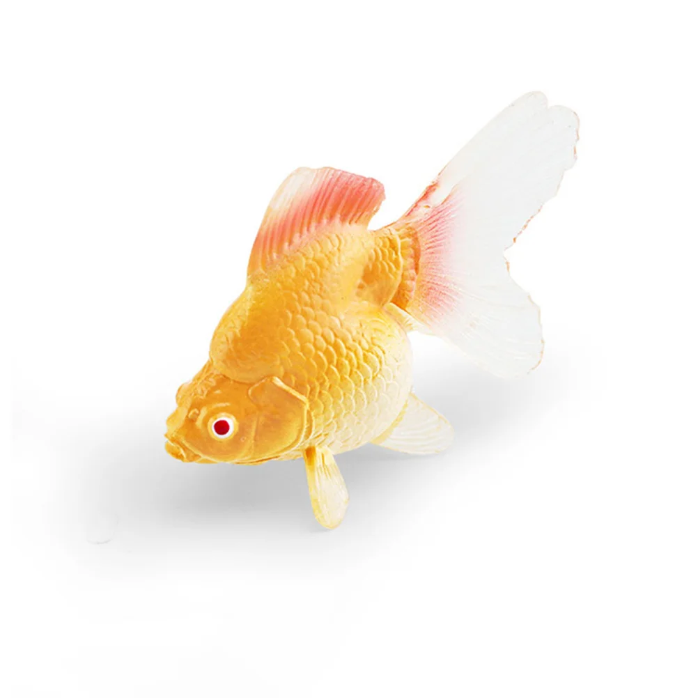 2 Pcs Cognitive Fish Toy Goldfish Crackers Individual Bags Tank Fishing Simulation Animal Figure Figurine Decoration Biscuit