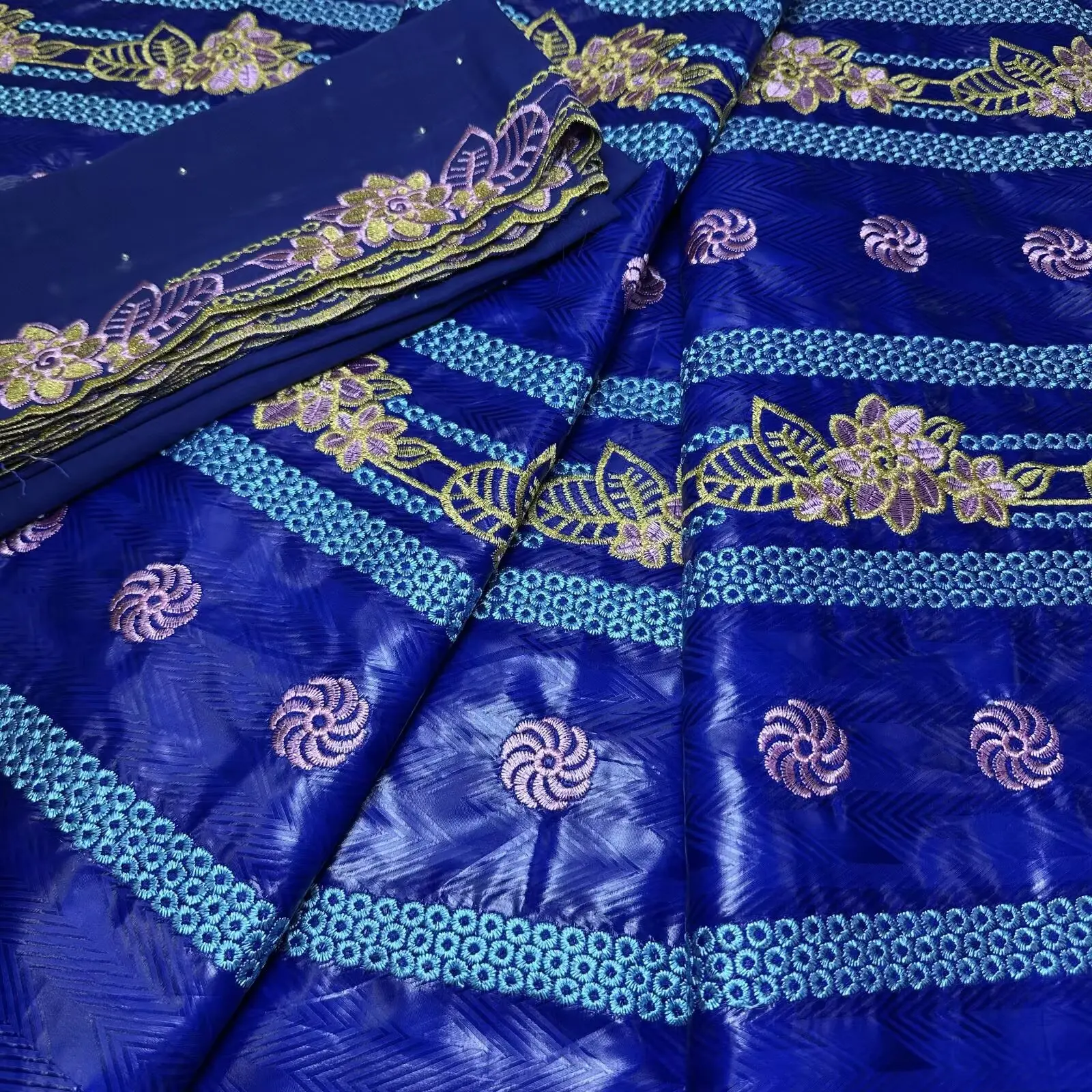

2025 New Design Bazin Riche African Fabric Bazin Brode With Stones Bazin Riche Lace Fabrc High Quality Basin Riche 5+2 Yards