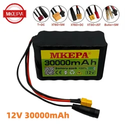 3S6P 12V 30Ah 40A BMS orline battery pack 18650 li-ion 30000mAh cells XT60 DC5521 400Watt High Power Motor Scooter light