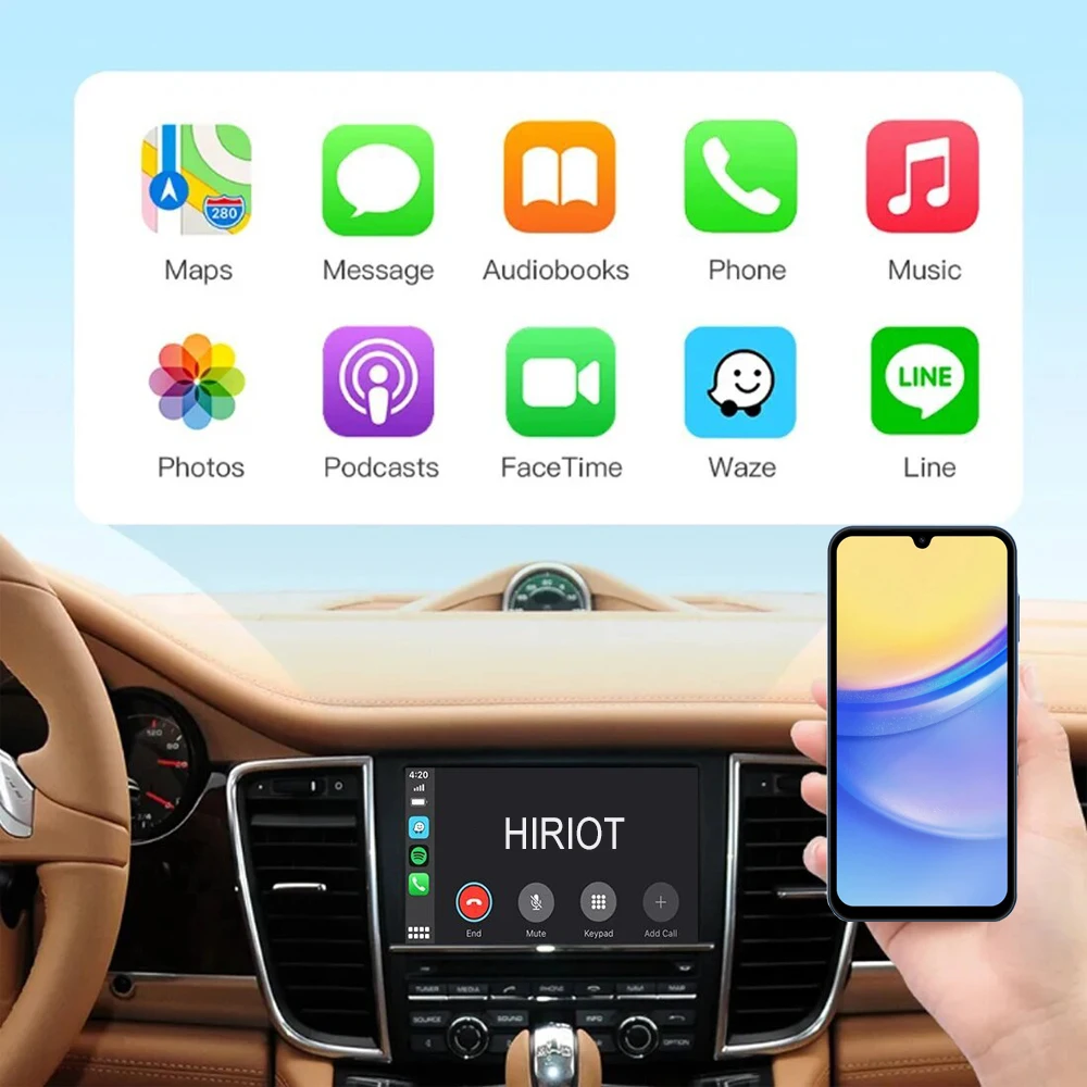 Module Wireless CarPlay Android Auto Adapter Box BT Host For Porsche Macan Cayman Cayenne Panamera Boxster 911 718 Camera Input