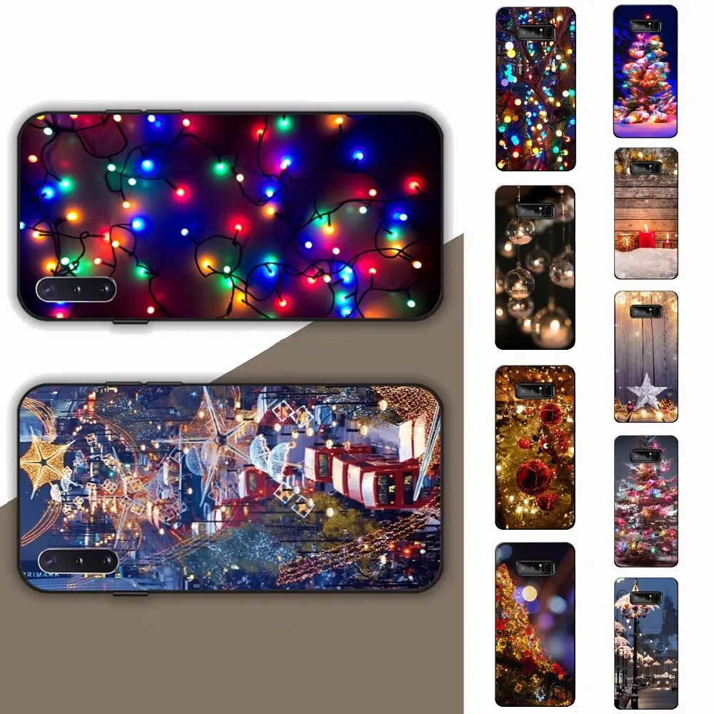 

Christmas Lights Phone Case For Samsung Note 8 9 10 20 pro plus lite M 10 11 20 30 21 31 51 A 21 22 42 02 03