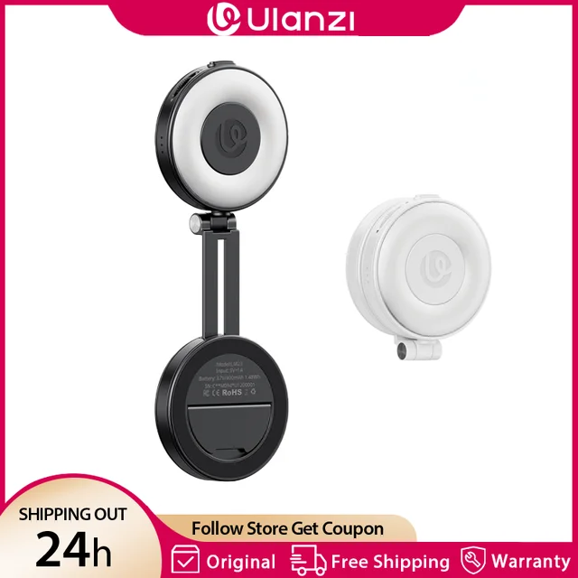 Ulanzi LM23 Magsafe Bolso LED Luz de Vídeo Dobrável 360 Ajustável 2500-8500K Bi-color para Iphone 17 16 Android Phone Live