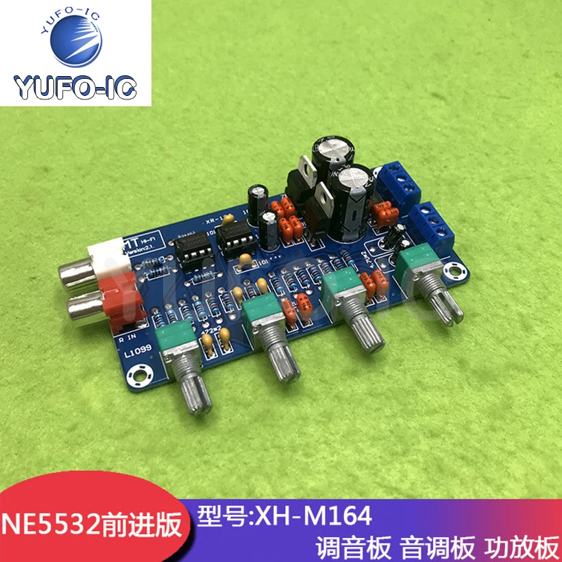 

3 шт. XH-M164 Тюнинговая плата Передняя плата NE5532 Передняя плата Регулировка высокой и низкой громкости Готовая ручка доставки продукта