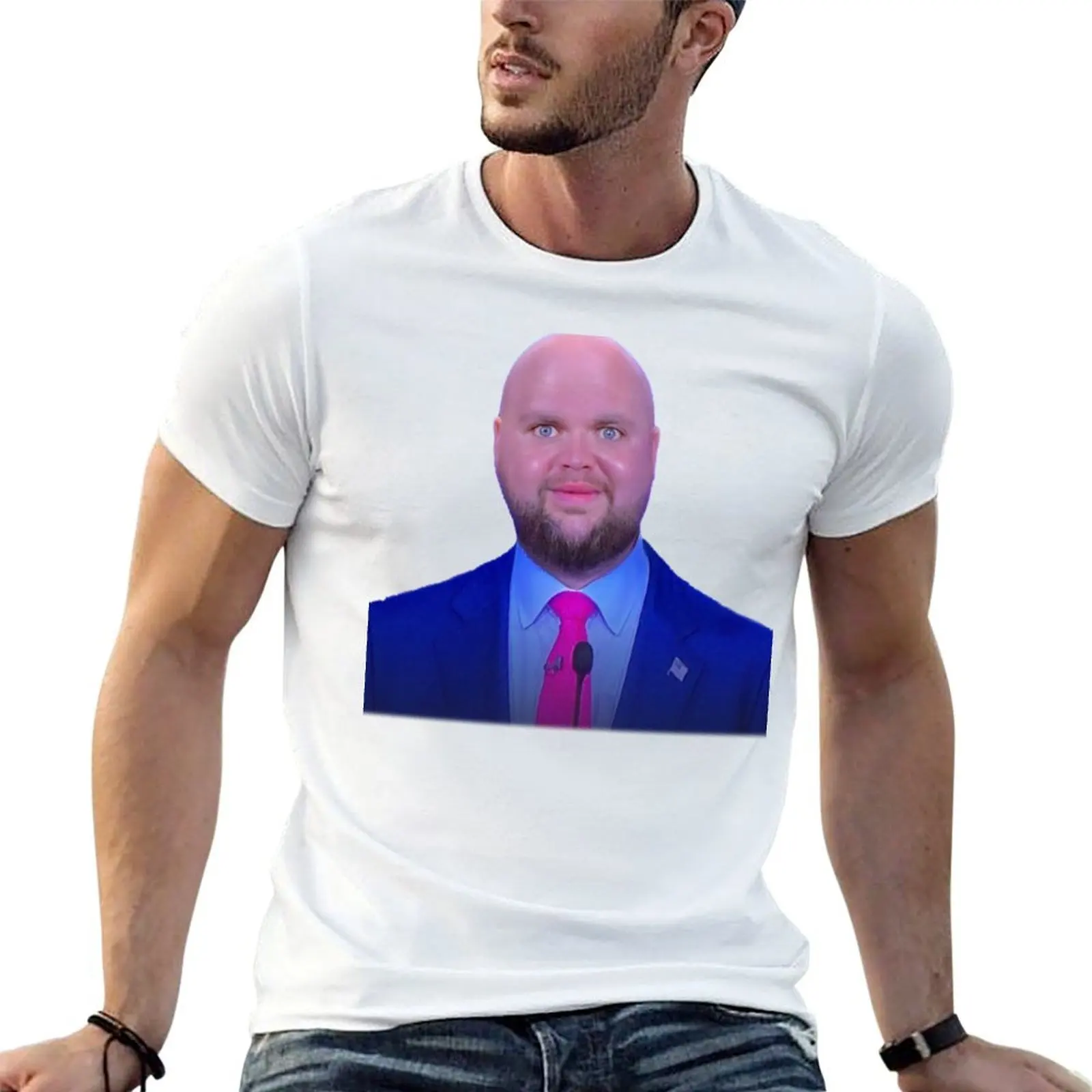 

JD Vance face meme bald T-Shirt g man t shirts for men men t shirt cotton 100% T-Shirt