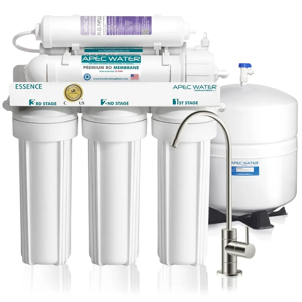 

Systems ROES-PH75 Essence Series Top Tier Alkaline Mineral pH+ 75 GPD 6-Stage Certified Ultra Safe Reverse Osmosis Drinking