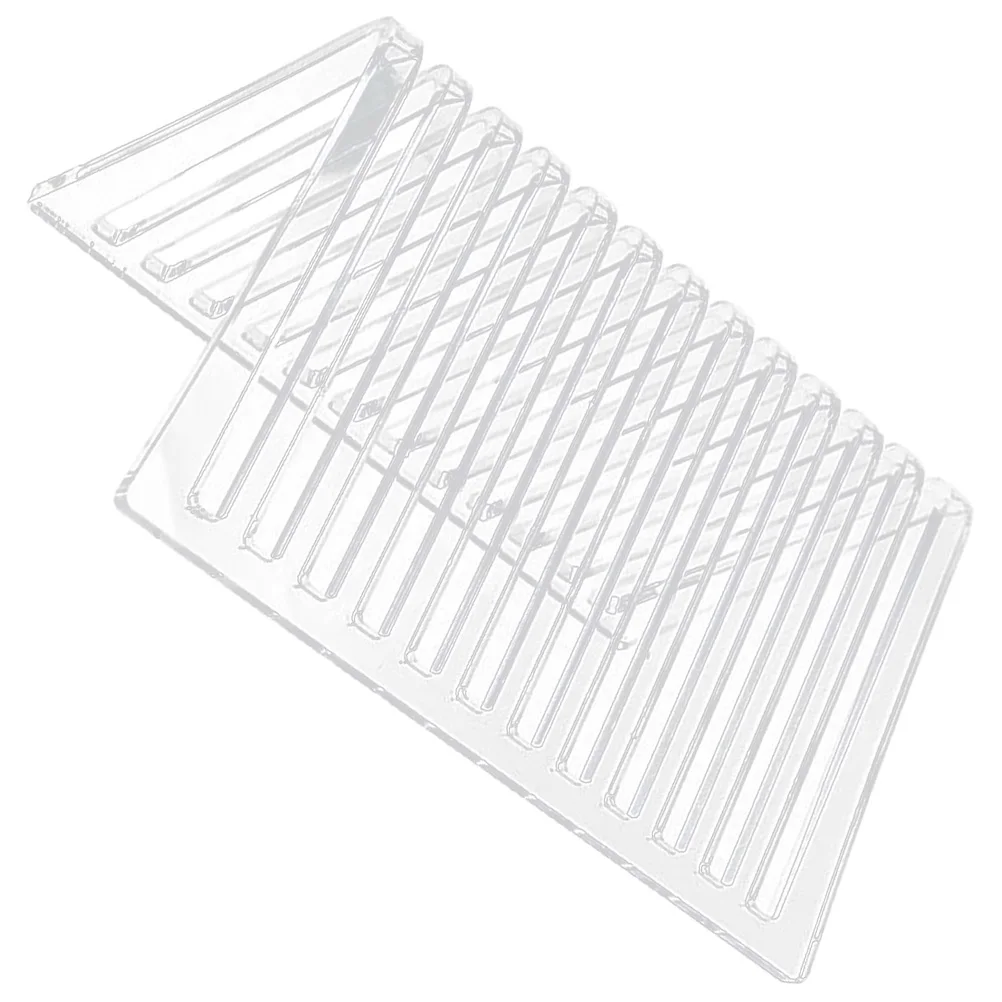 

CD Display Stand Acrylic Vinyl Holder Clear Shelf Desktop Organizer Storage Rack Albums Documents Magazines Books Triangle Shape
