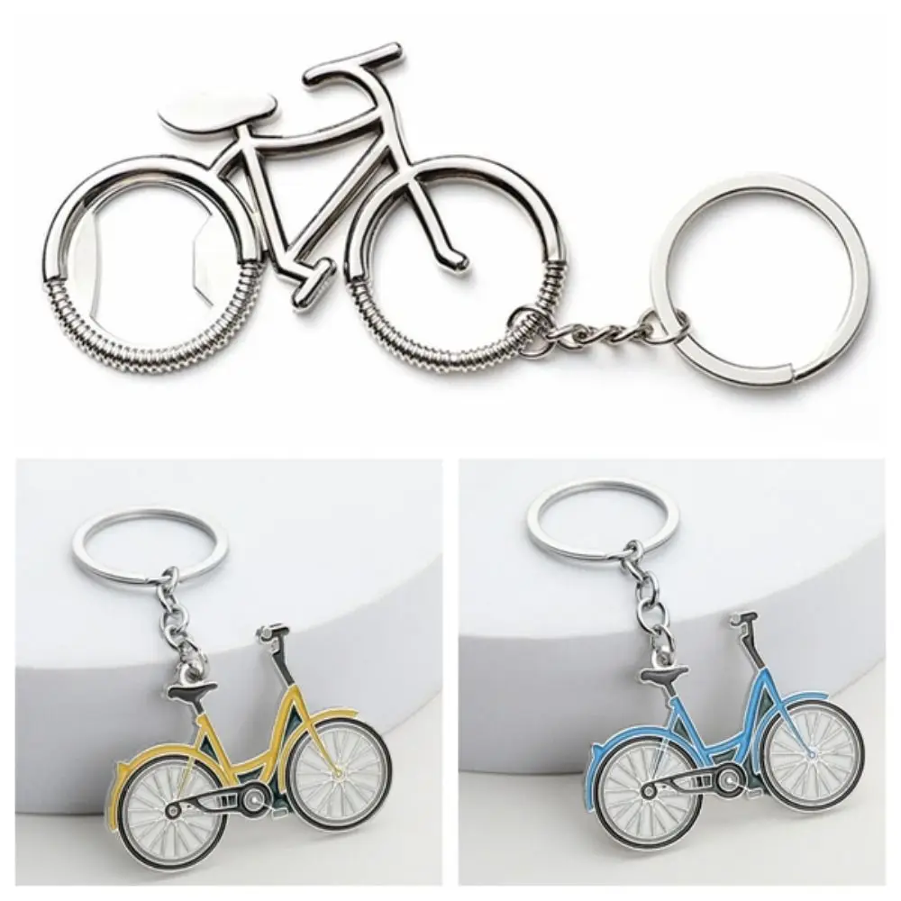 Metal Bicycle Keychain Men Gifts Fashion Multifunctional Bike Key Rings Portable Creative Bottle Opener Keyring Thanksgiving