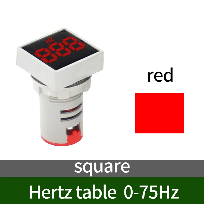 LED Mini voltmeter Power indicator light Small digital display 220v square round Hertz meter