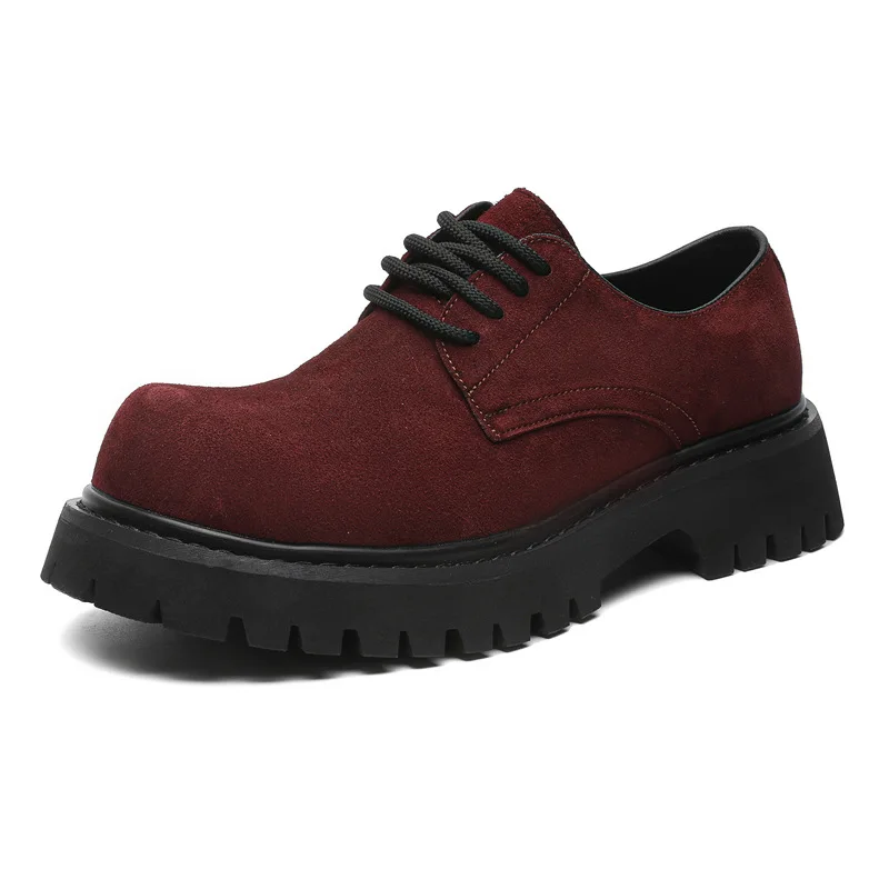 

High Quality Men's Retro Derby Shoes Chunky Boots Vintage Ankle Boots Comfortable Classic Low Top Stylish Casual Platform Shoes