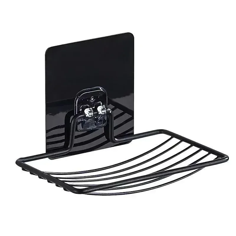 1 قطعة رف الصابون الفاخر الخفيف الفولاذ المقاوم للصدأ لكمة خالية الحمام خالية من الأظافر طبقة واحدة استنزاف الجدار الشنق مصاصة صندوق الصابون #5