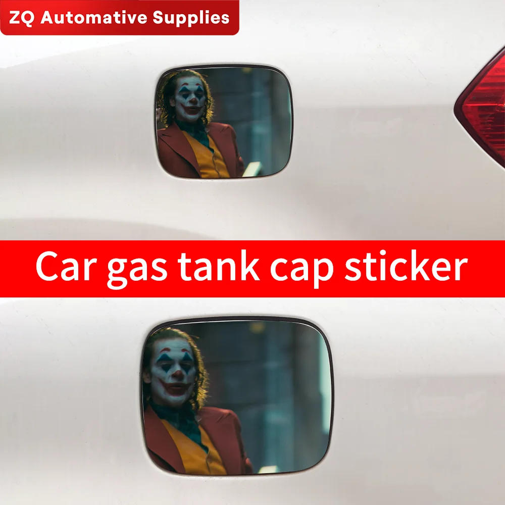 Joker Car Stickers Car Fuel Tank Cap Cover Decoration Sticker Car Styling Vinyl Waterproof Sunscreen Pull Fuel Consumption Decal