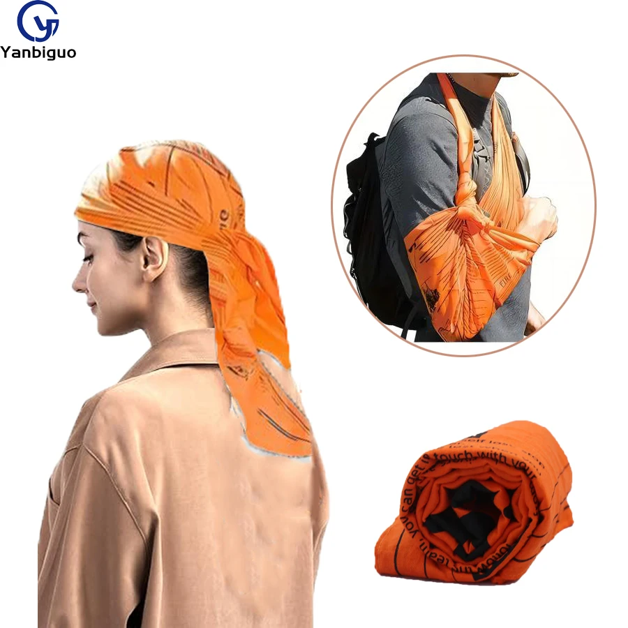 1pc Versatile Square Scarf, Protective Headband For Outdoor Sports, Wilderness Survival Guide