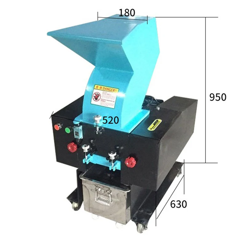 Powerful Industrial Crusher Granule Shred Plastic Crusher Machine Multifunctional Crusher Pellet Mill 1Pc