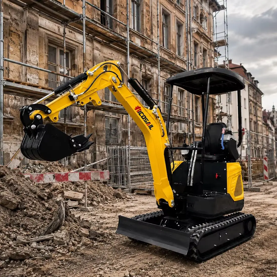 Custom CE Certified Euro 5 Mini Excavator 1.8 Ton Compact Hydraulic Crawler Digger Machine